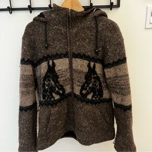 Cozy Rocky Mountain Outfitters Wool Horse Country Vintage Sweater M